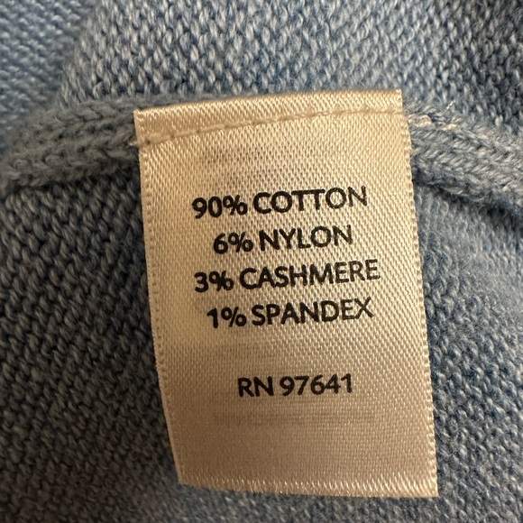 J Jill Pure Jill Cotton Cashmere Blend Knit Pullover Sweater Dress Pale Blue XS - Picture 7 of 9